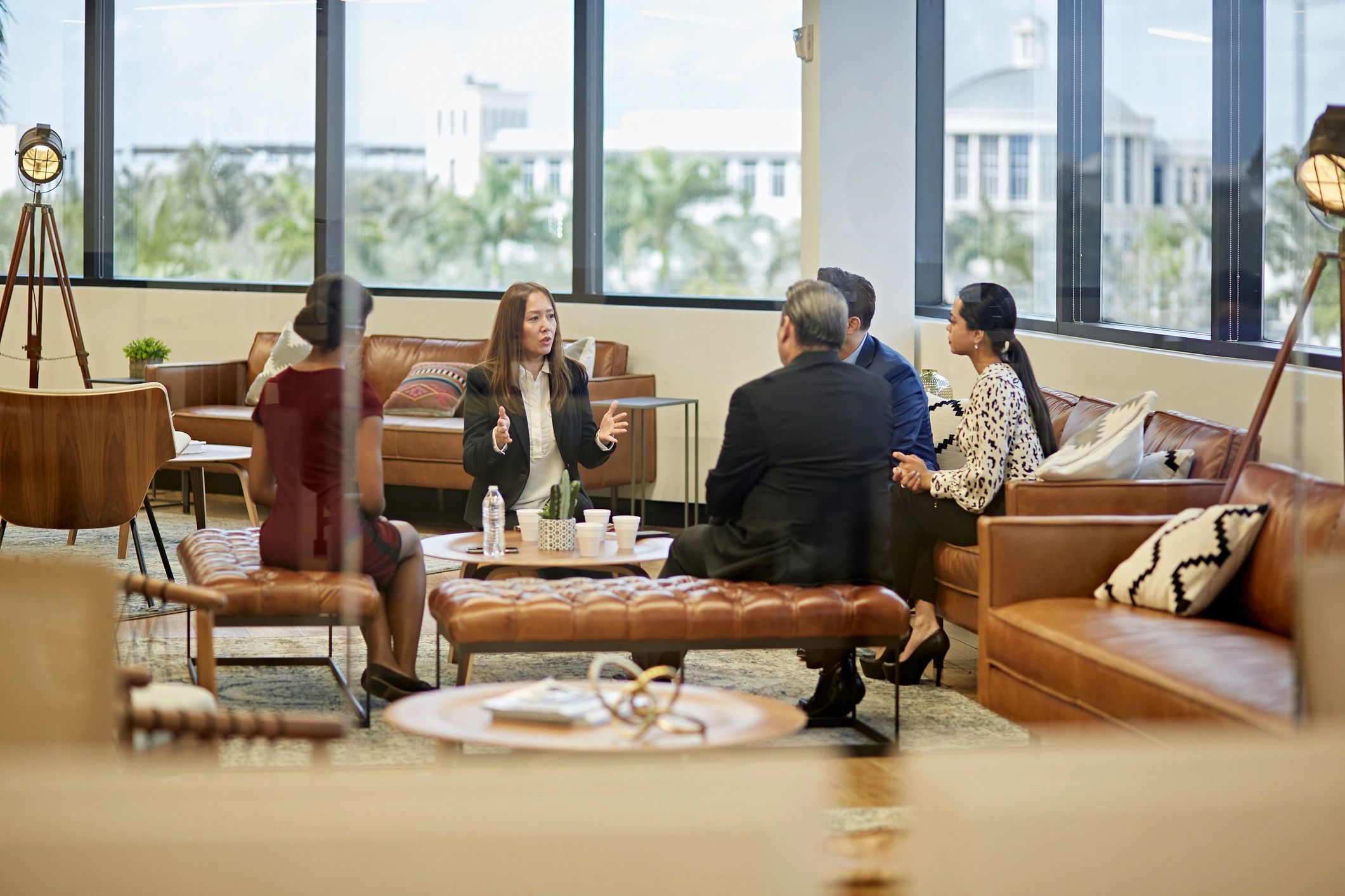 Real estate consultation with clients