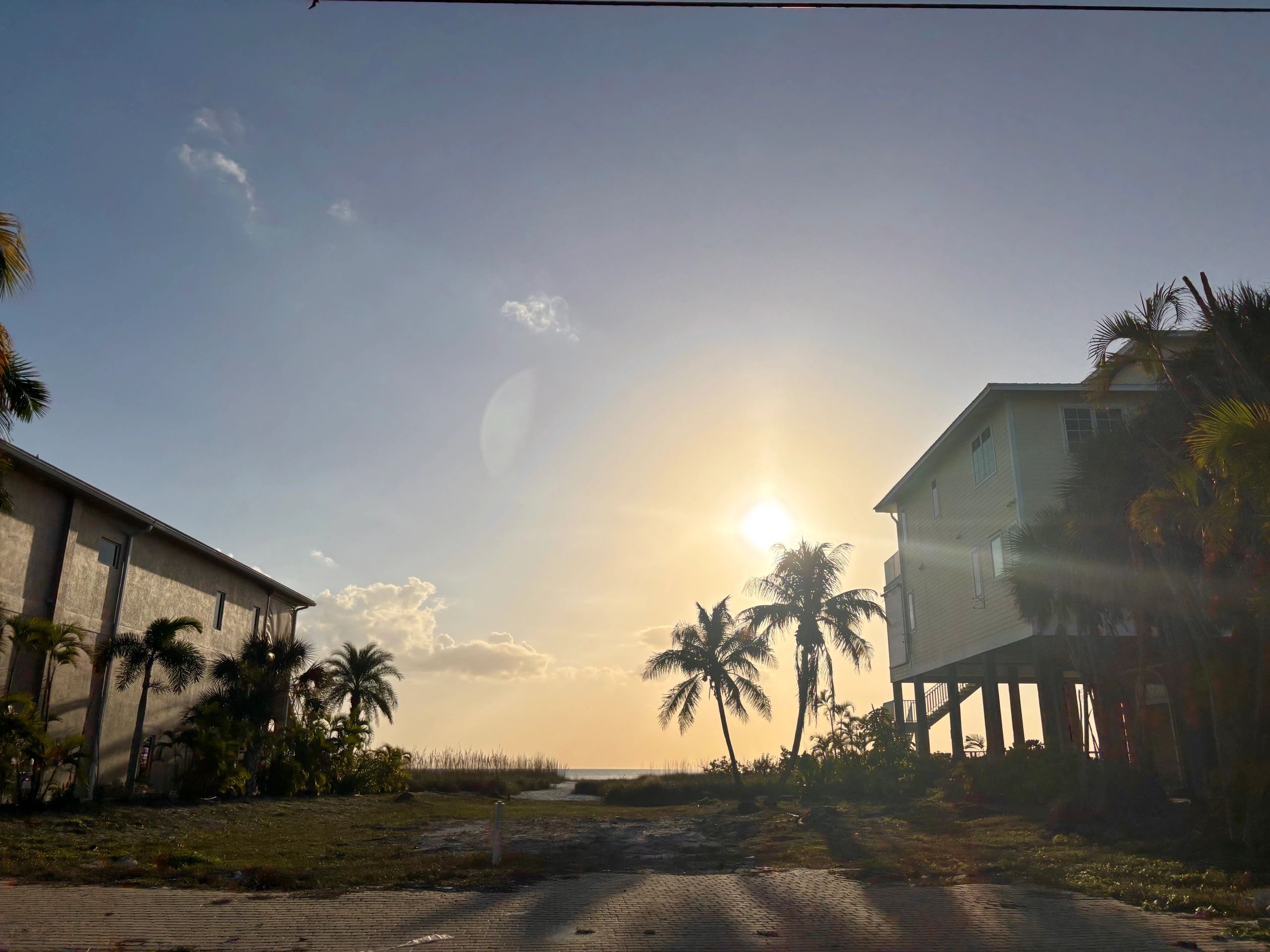 South Florida residential development at sunset